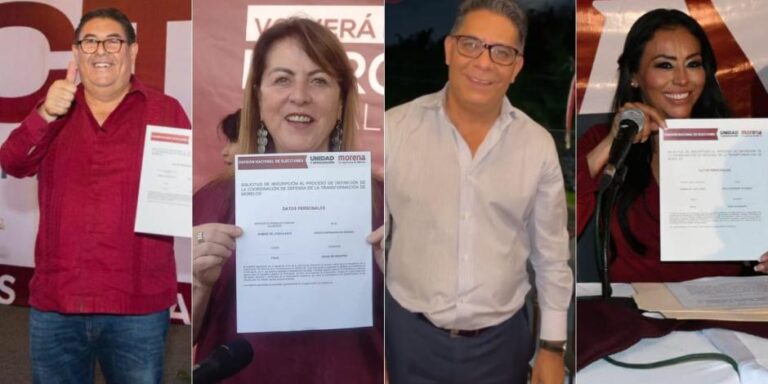 Van Víctor Mercado, Sandra Anaya, Rabindranath Salazar y Margarita González Saravia